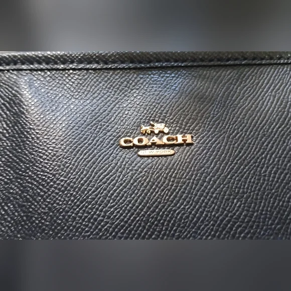 🖤 Coach Small City Tote | Midnight Navy / Black Crossgrain Leather | Gold HW - Picture 3 of 12